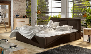 Кровать Belluno MD, 140x200 см, искусственная кожа, коричневая цена и информация | Кровати | pigu.lt