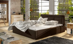 Кровать Belluno MTP, 140x200 см, искусственная кожа, коричневая цена и информация | Кровати | pigu.lt