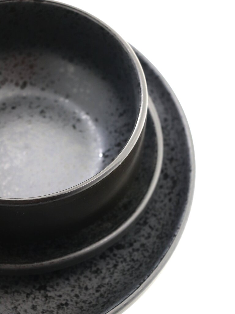 HTI keramikinė lėkštė Black & Dots, 18 cm kaina ir informacija | Indai, lėkštės, pietų servizai | pigu.lt