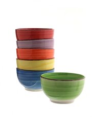 HTI keramikinių dubenėlių komplektas Rainbow, 6 vnt kaina ir informacija | Indai, lėkštės, pietų servizai | pigu.lt