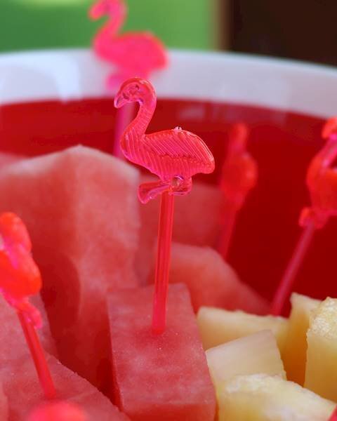 Smeigtukai vaisiams Flamingo, 12 vnt. kaina ir informacija | Vienkartiniai indai šventėms | pigu.lt