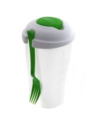 Пластиковая пищевая коробка для салата с вилкой цена и информация | Посуда для хранения еды | pigu.lt