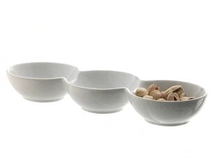 Porcelianinis 3 dalių serviravimo indas kaina ir informacija | Indai, lėkštės, pietų servizai | pigu.lt
