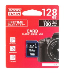 Goodram S1A0 128GB kaina ir informacija | Atminties kortelės fotoaparatams, kameroms | pigu.lt