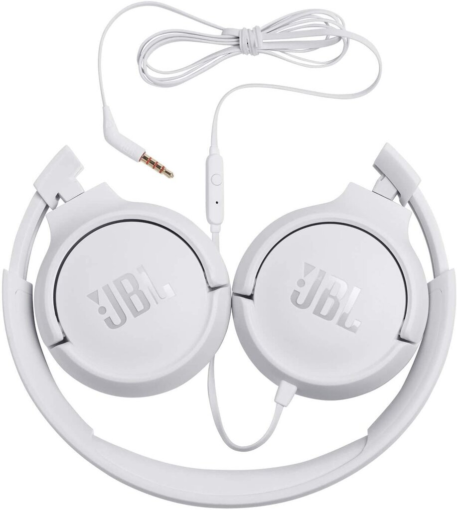 JBL Tune 500 JBLT500WHT цена и информация | Ausinės | pigu.lt