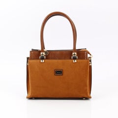 Женская сумка с золотой деталью Silver &amp; Polo 826,  красная / темно-коричневый цена и информация | Женские сумки | pigu.lt