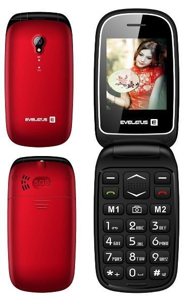 Evelatus Wave, Dual SIM, Red kaina ir informacija | Mobilieji telefonai | pigu.lt