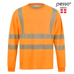 Футболка с длинным рукавом PESSO HI VIS, оранжевая цена и информация | Рабочая одежда | pigu.lt