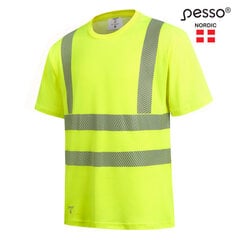 Marškinėliai Pesso HVMCOT HI-VIS, geltoni kaina ir informacija | Darbo rūbai | pigu.lt