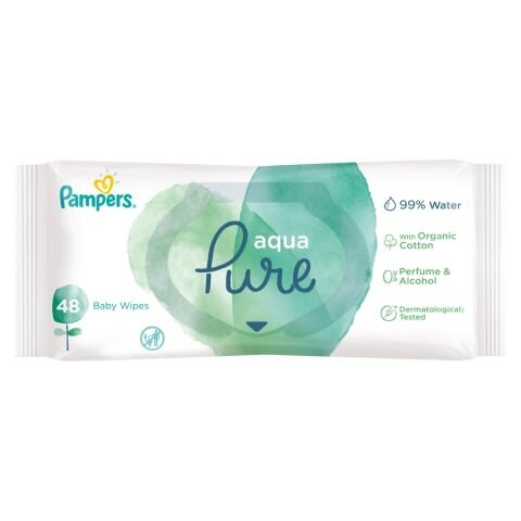 Servetėlės PAMPERS Aqua Pure 9 x 48 vnt. kaina ir informacija | Drėgnos servetėlės, paklotai | pigu.lt