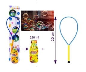 Muilo burbulų žiedas + skystas muilo tirpalas 250 ml, Tuban TU3645 kaina ir informacija | Vandens, smėlio ir paplūdimio žaislai | pigu.lt