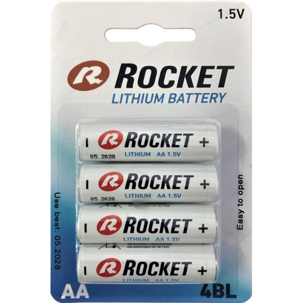 AA elementai Rocket Lithium, 4 vnt. цена и информация | Elementai | pigu.lt