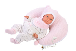 Verkianti lėlė kūdikis mergaitė su pagalvėle Llorens 74052, 42 cm kaina ir informacija | Žaislai mergaitėms | pigu.lt