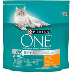 Purina One для взрослых кошек, с курицей, 1,5 кг цена и информация | Сухой корм для кошек | pigu.lt