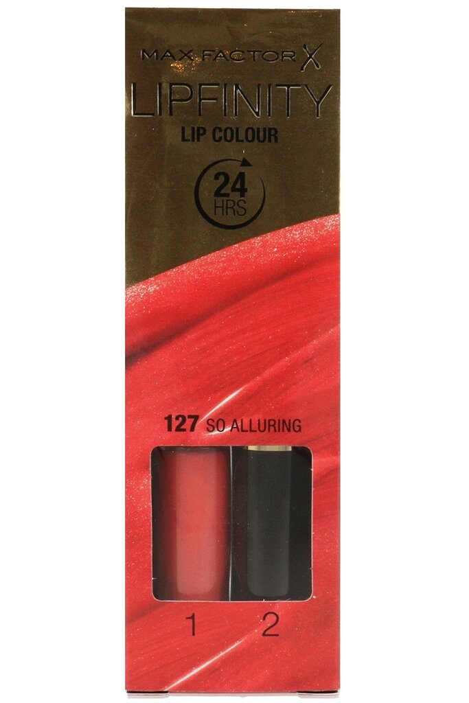 Rinkinys Max Factor Lipfinity 127 So Alluring: lūpų dažai 2.3 ml + lūpų balzamas 1.9 g kaina ir informacija | Lūpų dažai, blizgiai, balzamai, vazelinai | pigu.lt