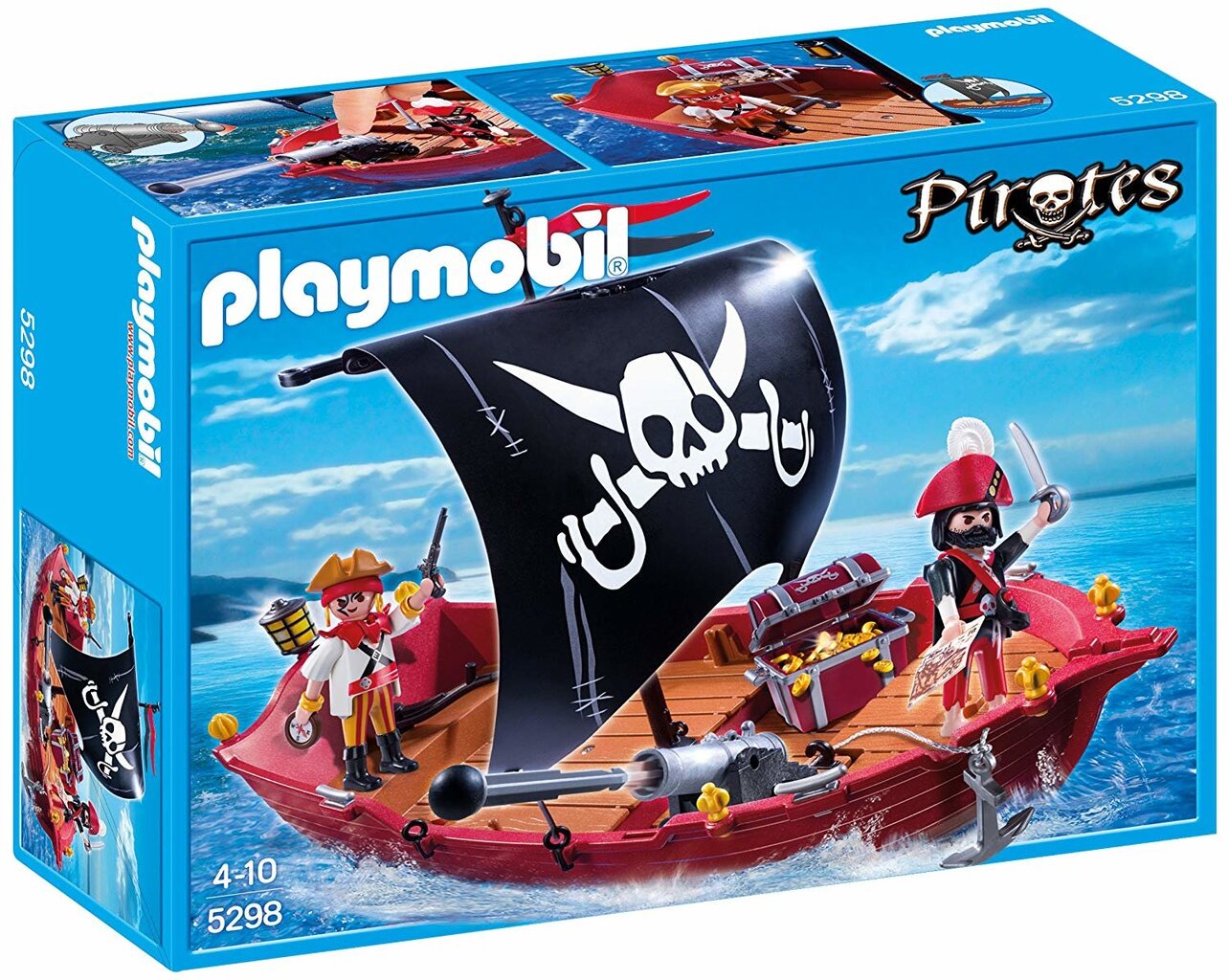 5298 PLAYMOBIL® Pirates Piratų valtis kaina ir informacija | Konstruktoriai ir kaladėlės | pigu.lt