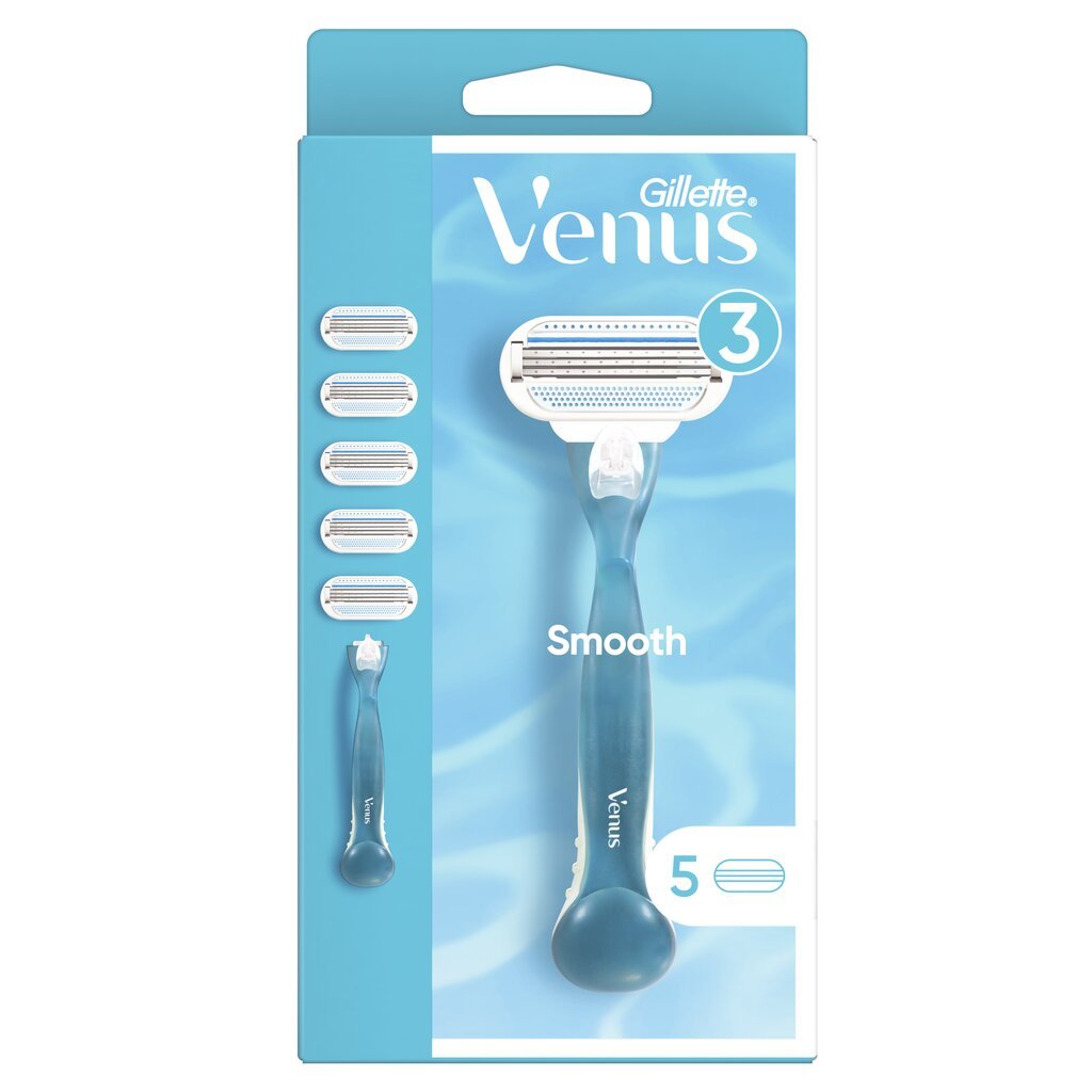 Skutimosi rinkinys moterims Gillette Venus: skutimosi peiliukas, 1 vnt. + papildomos galvutės, 4 vnt. kaina ir informacija | Skutimosi priemonės ir kosmetika | pigu.lt