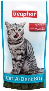 Beaphar Cat-A-Dent Bits skanėstai katėms, 35g kaina ir informacija | Skanėstai katėms | pigu.lt