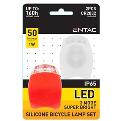 Велосипедная лампа Entac, 2 х 0,5 Вт цена и информация | Фонарики, прожекторы | pigu.lt