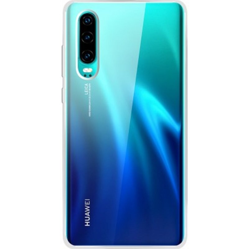 Huawei P30 Silicone Cover By BigBen Transparent kaina ir informacija | Telefono dėklai | pigu.lt