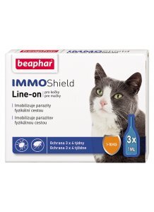 Beaphar Immo Shield lašai katėms, 3 pipetės kaina ir informacija | Vitaminai, papildai, antiparazitinės priemonės katėms | pigu.lt