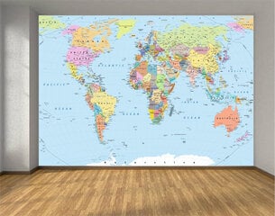 Fototapetai - Pasaulio žemėlapis - Didžiausi miestai kaina ir informacija | Vaikiški fototapetai | pigu.lt