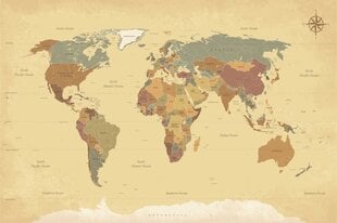 Fototapetai - Senovinis pasaulio žemėlapis kaina ir informacija | Vaikiški fototapetai | pigu.lt
