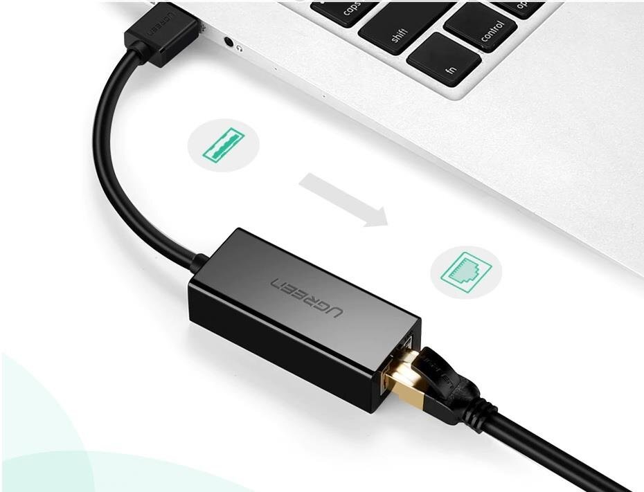Ugreen MC209 tinklo išorinis adapteris USB 3.0, pilkas kaina ir informacija | Adapteriai, USB šakotuvai | pigu.lt