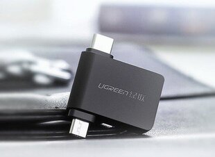 Переходник Ugreen OTG USB-A 3.0 на USB-C и micro-USB, черный цена и информация | Адаптеры, USB-разветвители | pigu.lt