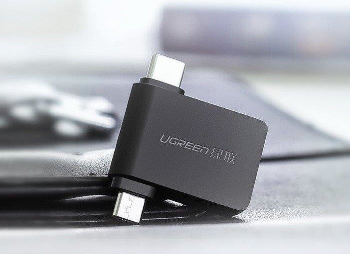 Ugreen adapteris OTG USB-A 3.0 į USB-C ir micro-USB, juodas kaina ir informacija | Adapteriai, USB šakotuvai | pigu.lt