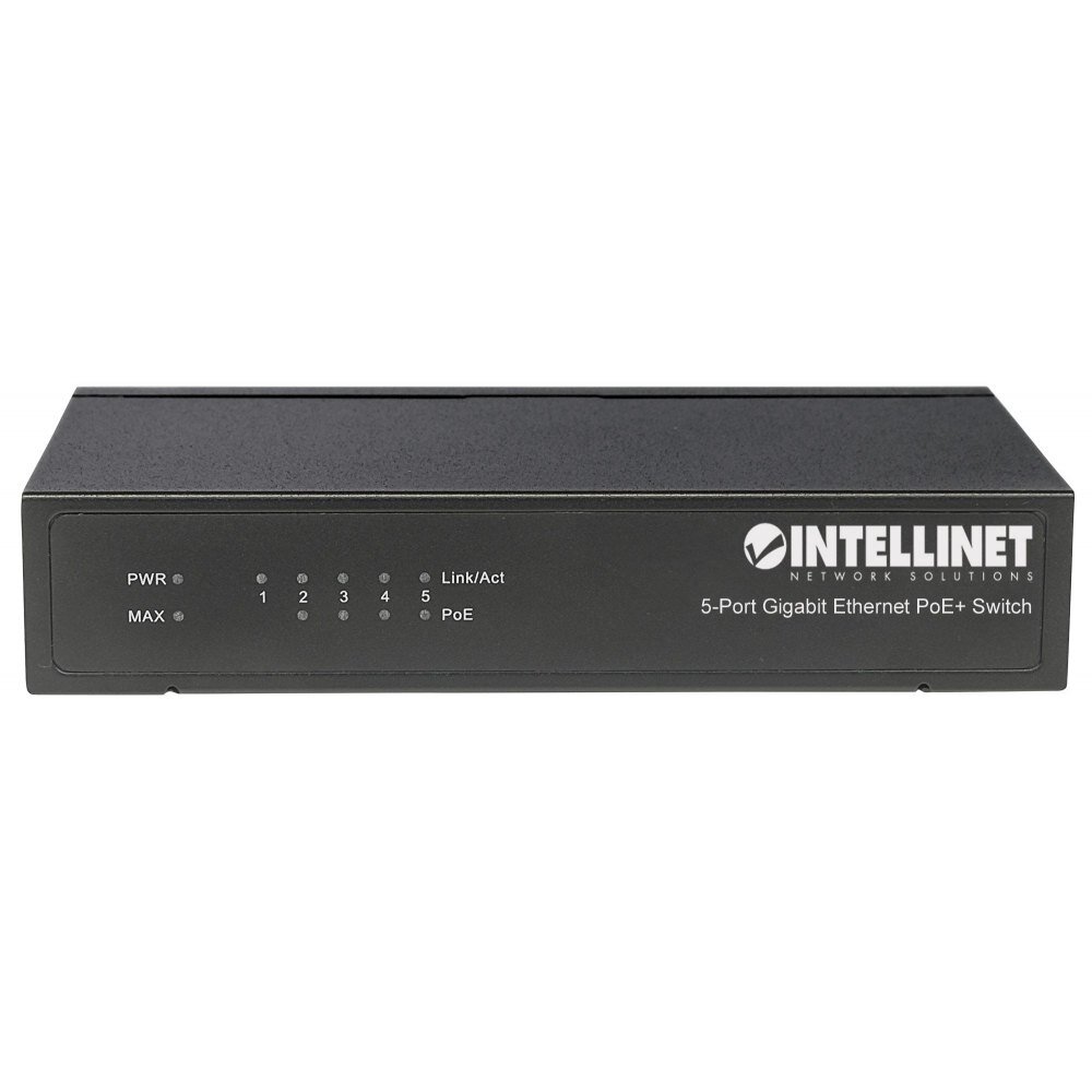 Jungiklis Intellinet Gigabit 5 prievadai RJ45 POE + kaina ir informacija | Komutatoriai (Switch) | pigu.lt