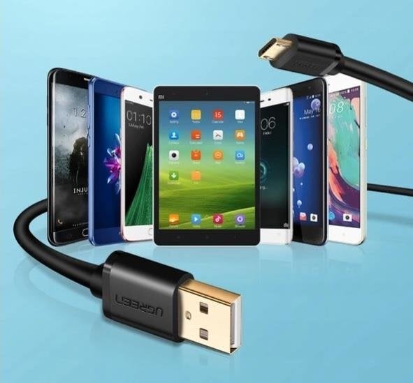 Ugreen US287 laidas USB-C, 2 m, juodas kaina ir informacija | Kabeliai ir laidai | pigu.lt