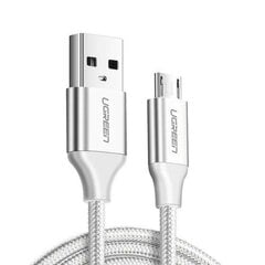 Ugreen US290 laidas micro USB, QC 3.0 2.4A, 1.5 m, baltas kaina ir informacija | Kabeliai ir laidai | pigu.lt