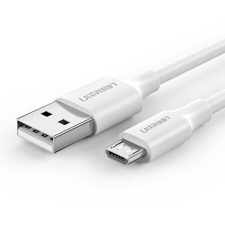 Ugreen US289 laidas micro USB, QC 3.0, 2.4A. 2 m, baltas kaina ir informacija | Kabeliai ir laidai | pigu.lt