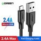 Ugreen US289 laidas USB į Micro USB, QC 3.0, 2.4A, 2 m, juodas kaina ir informacija | Kabeliai ir laidai | pigu.lt