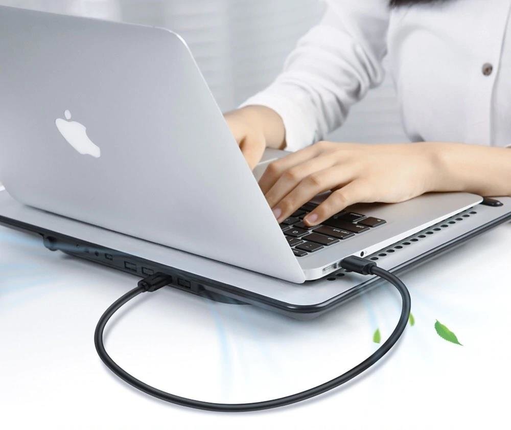 Ugreen USB - USB kabelis, 1 m, juodas kaina ir informacija | Kabeliai ir laidai | pigu.lt