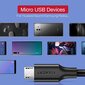 Ugreen USB - micro USB kabelis, 1.5 m, juodas kaina ir informacija | Kabeliai ir laidai | pigu.lt