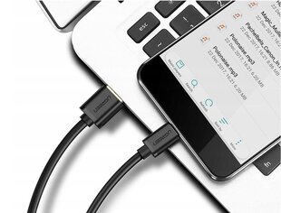 UGREEN nickel USB-C cable 0,25m black цена и информация | Кабели и провода | pigu.lt