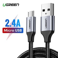 UGREEN micro USB Cable QC 3.0 2.4A 0.25m (Black) цена и информация | Кабели и провода | pigu.lt