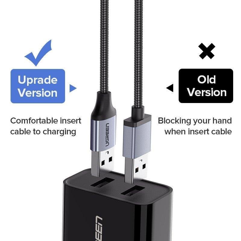 Ugreen micro USB kabelis, 0.25 m, juodas kaina ir informacija | Kabeliai ir laidai | pigu.lt