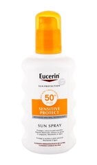 Солнцезащитный защитный спрей Eucerin Sensitive Protect SPF50+ 200 мл цена и информация | Кремы от загара | pigu.lt