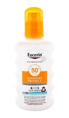 Солнцезащитный спрей для детей Eucerin Sensitive Protect SPF50+ 200 мл цена и информация | Косметика для мам и детей | pigu.lt