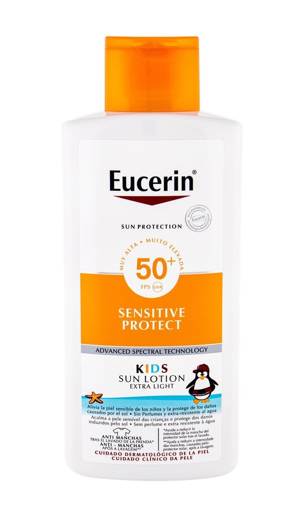 Apsauginis losjonas nuo saulės vaikams Eucerin Infantil Sensitive Protect SPF50 400 ml цена и информация | Kosmetika vaikams ir mamoms | pigu.lt