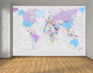 Fototapetai - Pasaulio žemėlapis kaina ir informacija | Vaikiški fototapetai | pigu.lt