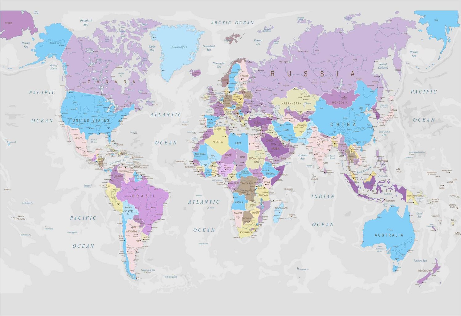 Fototapetai - Pasaulio žemėlapis цена и информация | Vaikiški fototapetai | pigu.lt
