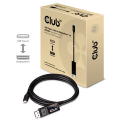 Club 3D, USB-C/DP, 1.8 m kaina ir informacija | Kabeliai ir laidai | pigu.lt