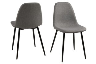 4-ių kėdžių komplektas Wilma, tamsiai pilkas/juodas kaina ir informacija | Virtuvės ir valgomojo kėdės | pigu.lt