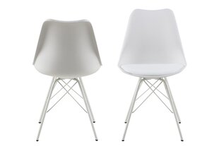 2-jų kėdžių komplektas Eris, baltas kaina ir informacija | Virtuvės ir valgomojo kėdės | pigu.lt