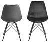 2-jų kėdžių komplektas Eris, pilkas цена и информация | Virtuvės ir valgomojo kėdės | pigu.lt