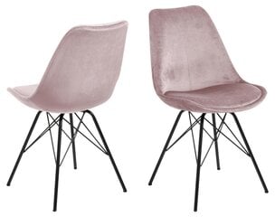 2-jų kėdžių komplektas Eris, rožinis kaina ir informacija | Virtuvės ir valgomojo kėdės | pigu.lt